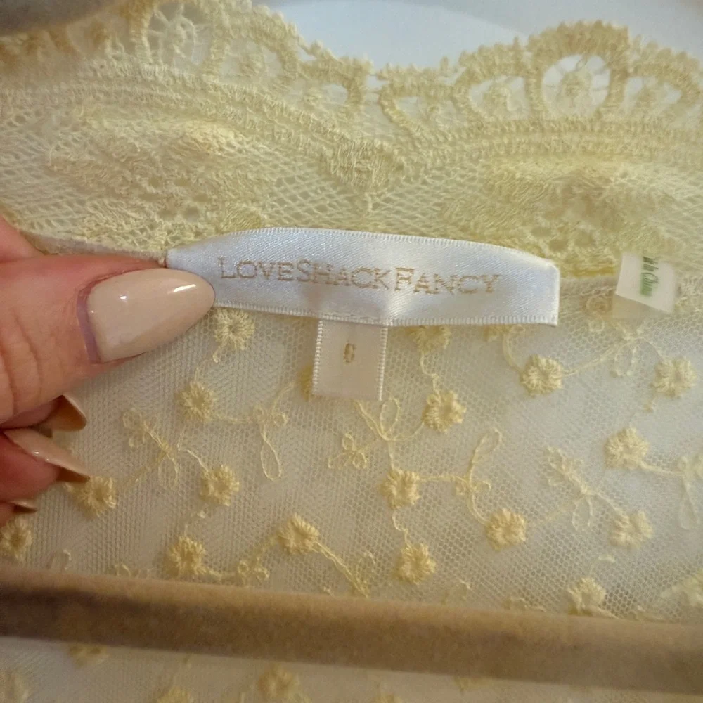 LoveShackFancy Tink Dress Size 6 Yellow Maxi Sundress - Picture 6 of 7